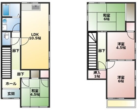 恵美酒戸建ての物件間取画像